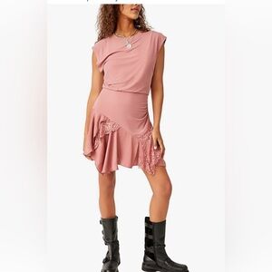 FREE PEOPLE JAZZY ROSE MINI DRESS SMALL